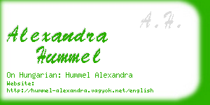 alexandra hummel business card